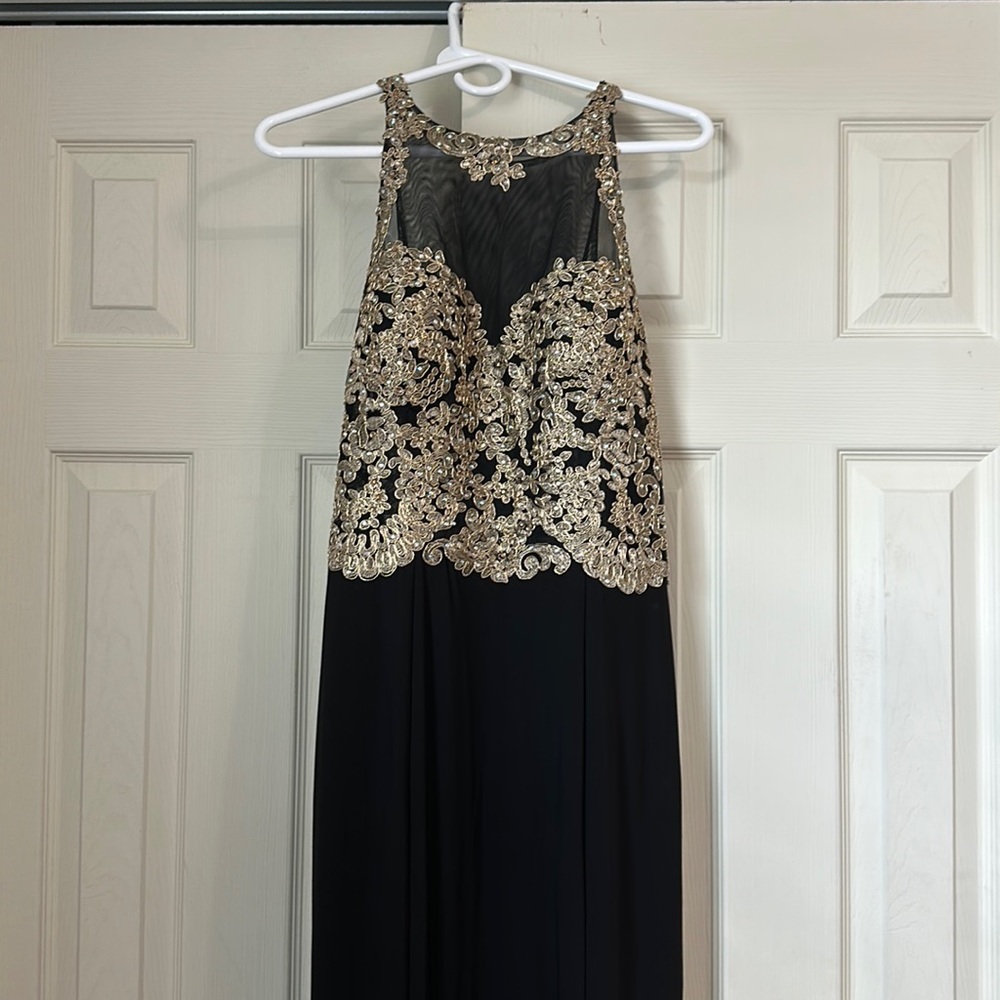 Black & Gold Formal Dress